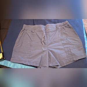 Lane Bryant Casual Drawstring Waist Shorts - Slate Blue